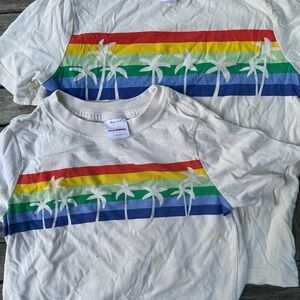 Hanna Andersson Rainbow Palm Tree Kids Tee